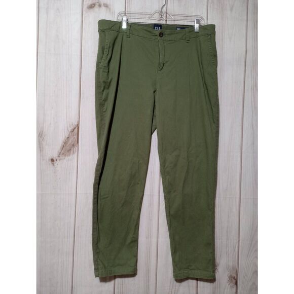 Gap‎ Pants Ladies 16 Relaxed Girlfriend Green - Picture 1 of 9